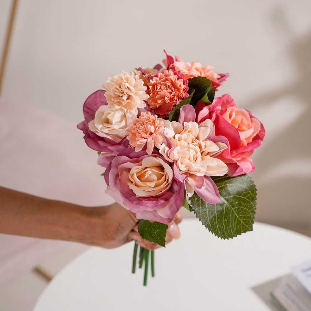Rose Bouquet Peach And Purple Nestasia