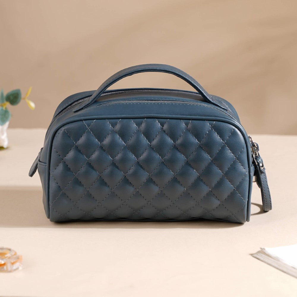 Makeup Pouch Multipurpose Large Bluish Grey Nestasia