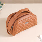 Multipurpose Quilted Vanity Pouch Brown Nestasia