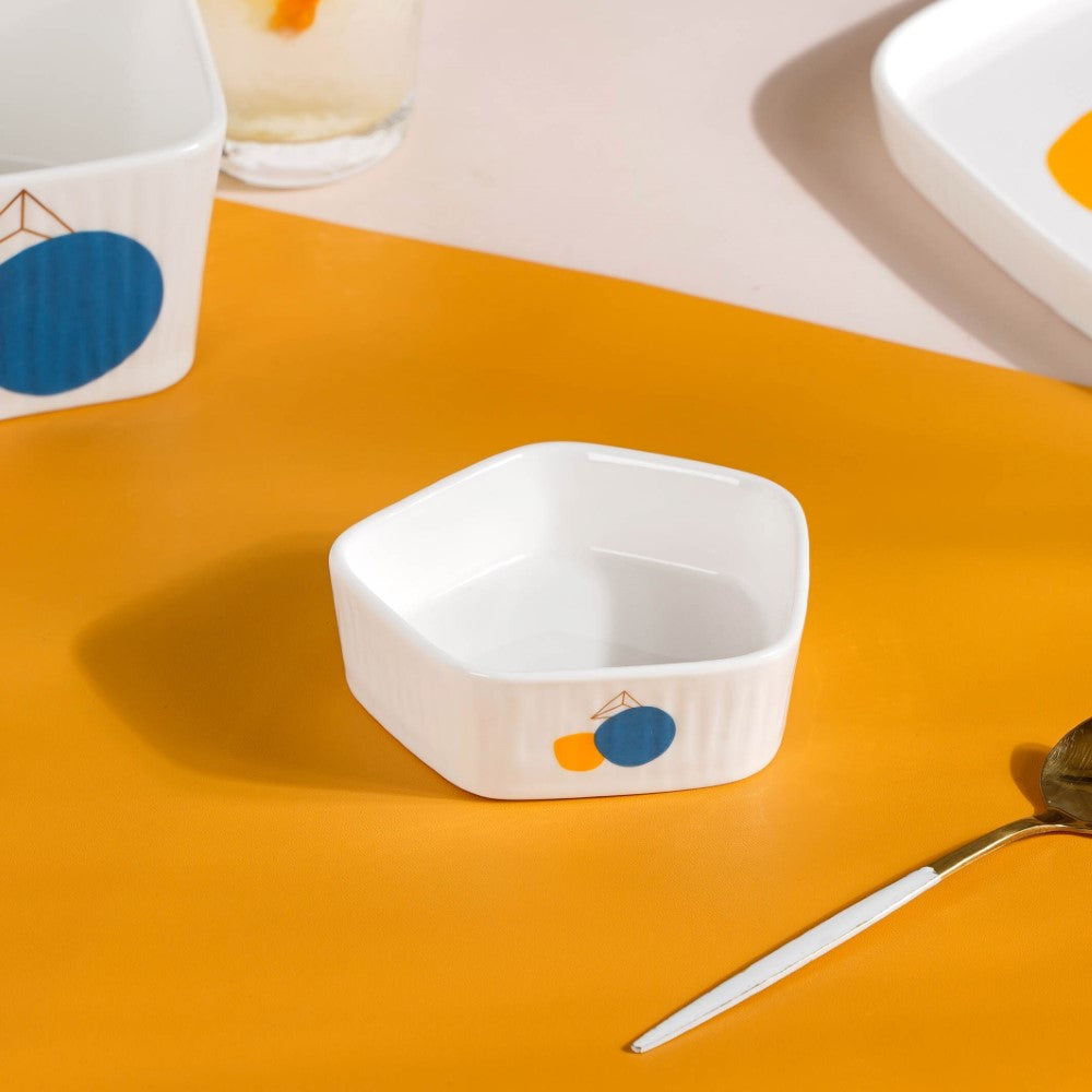Abstract Patterned Pentagon 12 Piece Dinner Set For 4 Nestasia