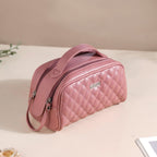 Travel And Makeup Pouch With Double Zip Pink Nestasia