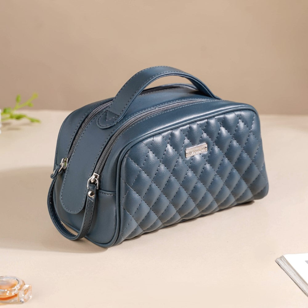 Makeup Pouch Multipurpose Large Bluish Grey Nestasia