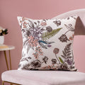 Bouquet Cushion Cover With Hand Embroidery 16 x 16 Inch Nestasia
