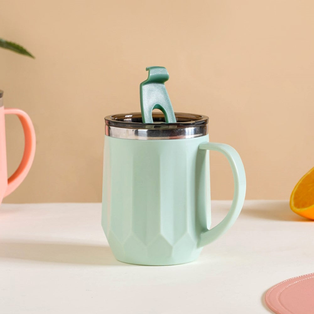 Portable Travel Coffee Mug With Lid Mint 400ml Nestasia