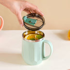 Portable Travel Coffee Mug With Lid Mint 400ml Nestasia