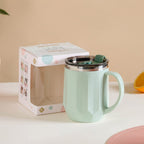 Portable Travel Coffee Mug With Lid Mint 400ml Nestasia