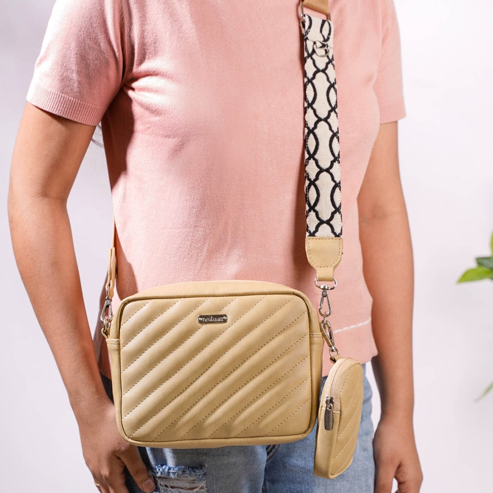 Crossbody Bag Beige Nestasia