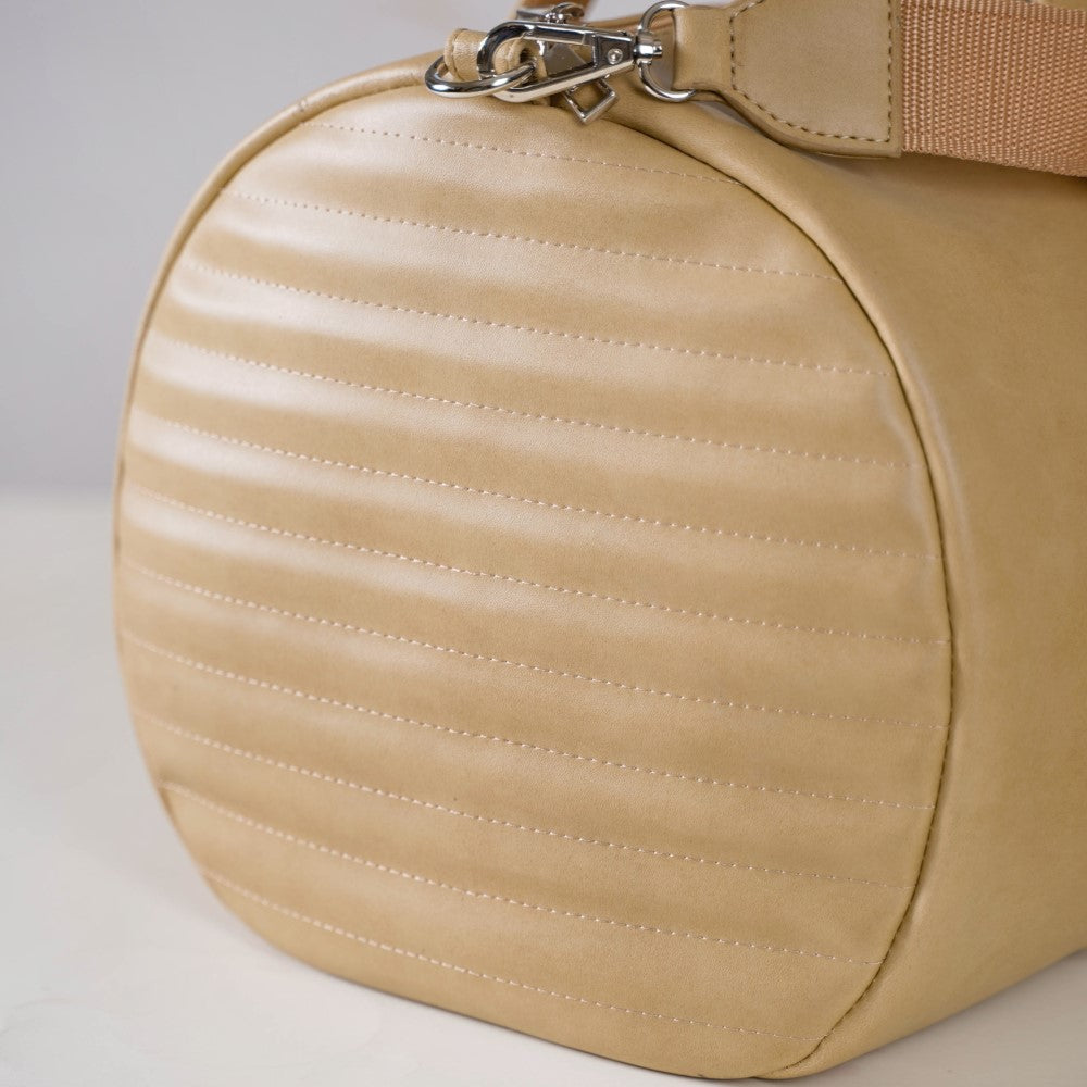 Jet-Setter Duffle Bag Beige Large 17x9 Inch Nestasia