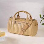 Jet-Setter Duffle Bag Beige Small 14x7 Inch Nestasia