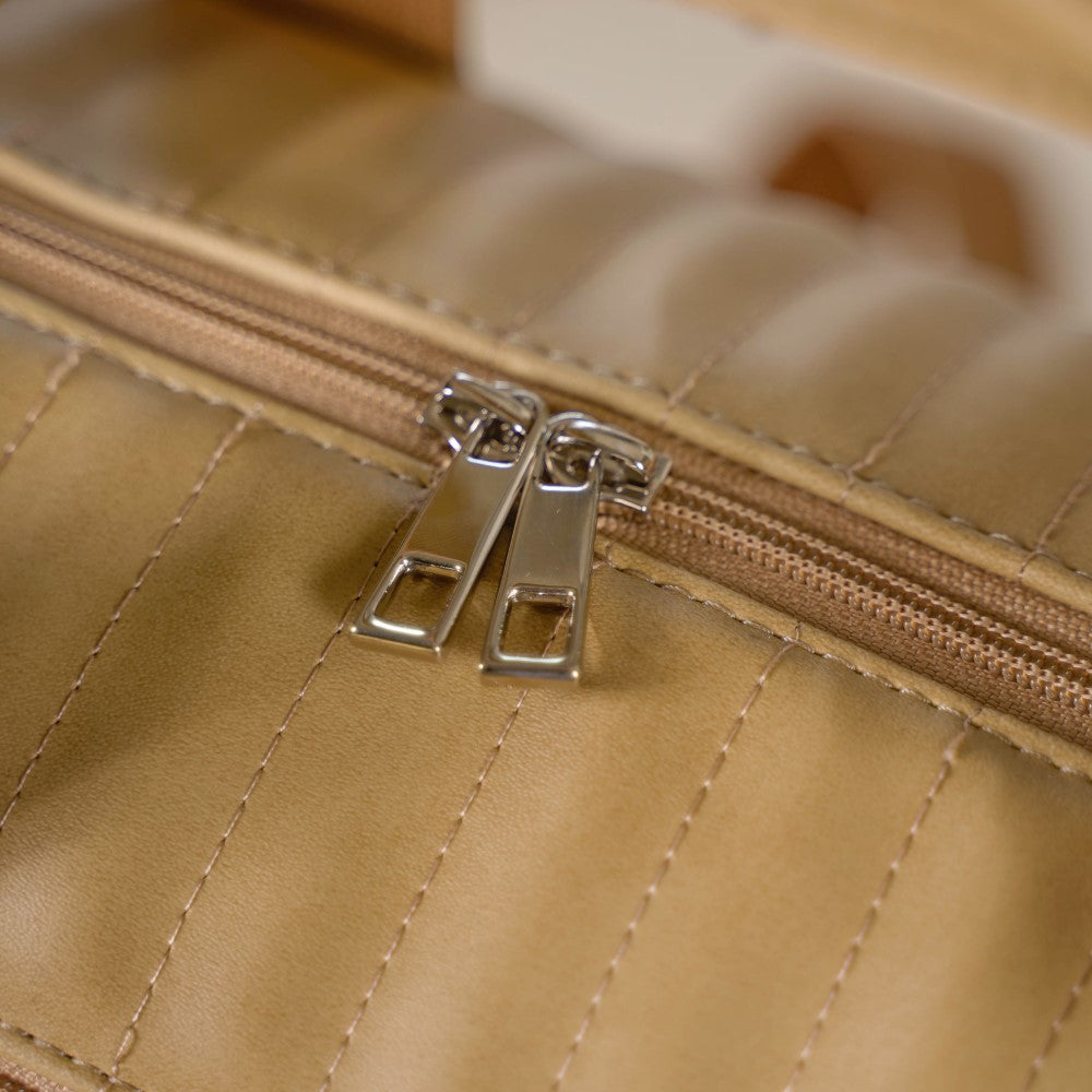 Jet-Setter Duffle Bag Beige Small 14x7 Inch Nestasia