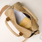 Jet-Setter Duffle Bag Beige Small 14x7 Inch Nestasia