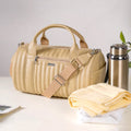 Jet-Setter Duffle Bag Beige Small 14x7 Inch Nestasia