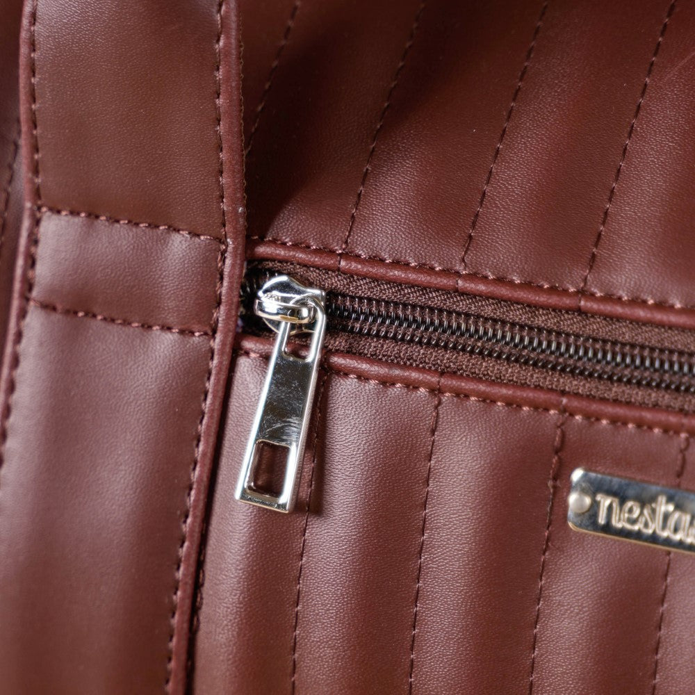 Wanderlust Duffle Bag Brown Small 14x7 Inch Nestasia