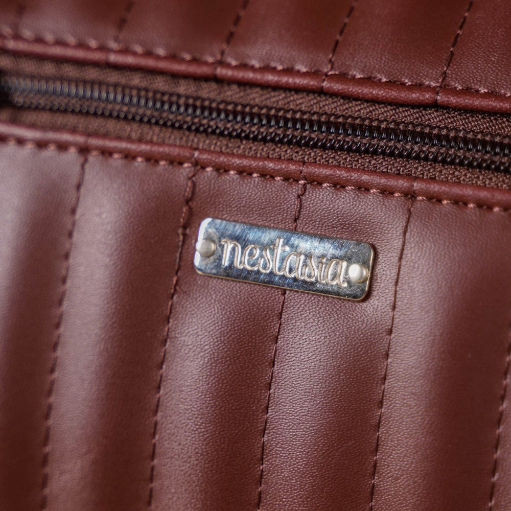 Wanderlust Duffle Bag Brown Small 14x7 Inch Nestasia