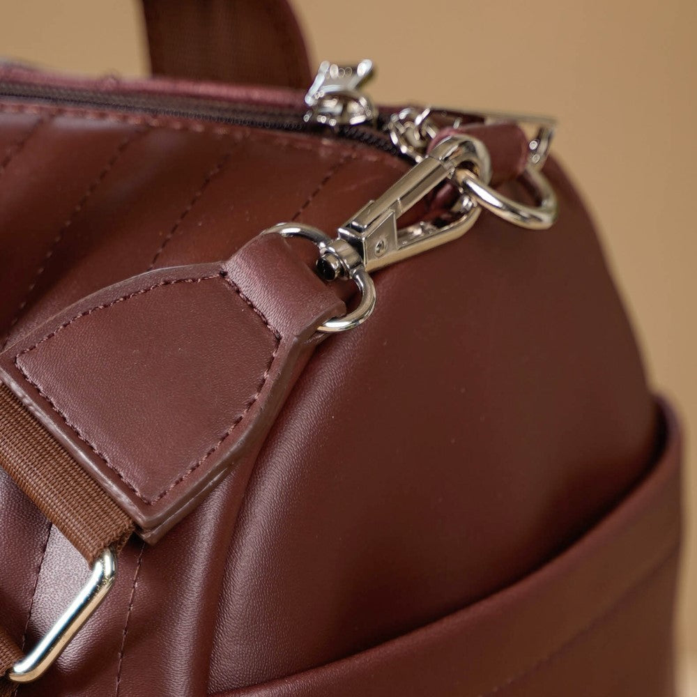 Wanderlust Duffle Bag Brown Small 14x7 Inch Nestasia