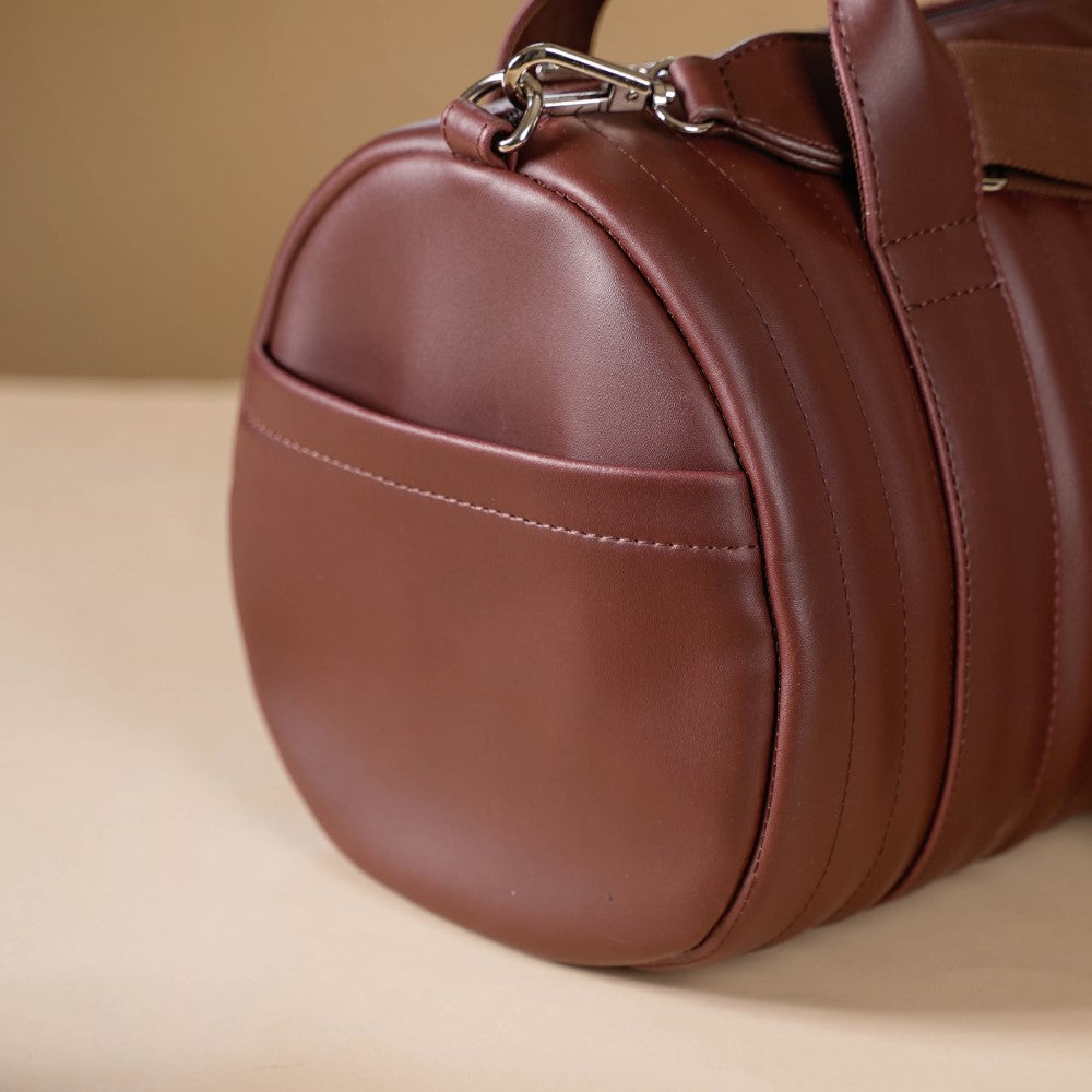 Wanderlust Duffle Bag Brown Small 14x7 Inch Nestasia