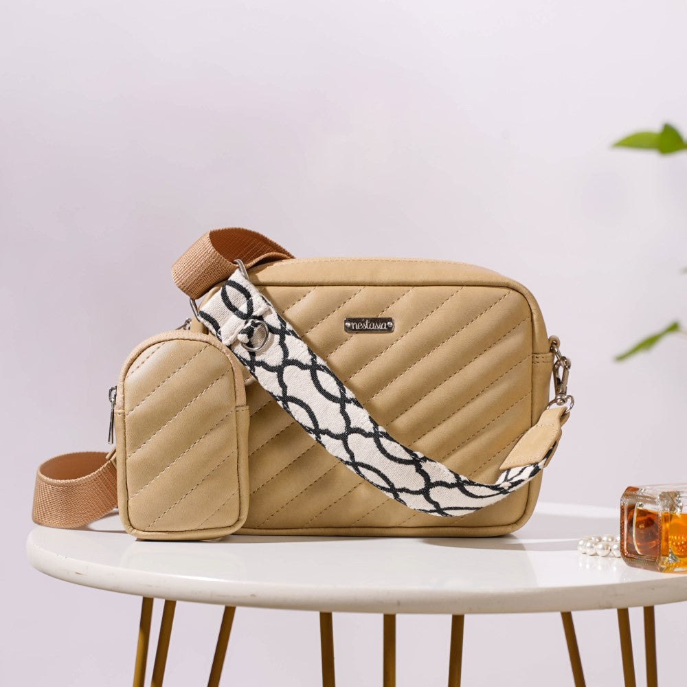 Crossbody Bag Beige Nestasia