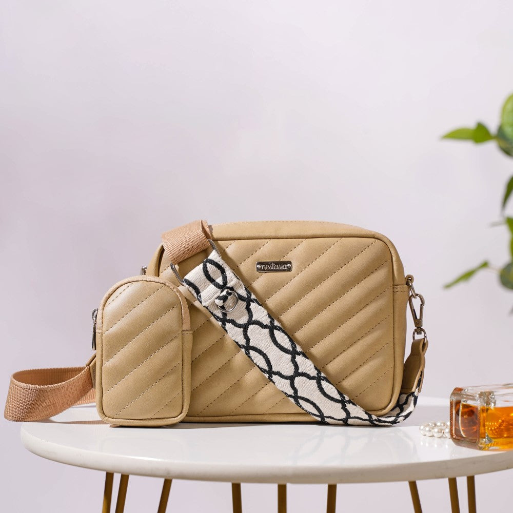 Crossbody Bag Beige Nestasia
