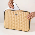 Multi Functional Water Resistant Laptop Sleeve Beige Nestasia