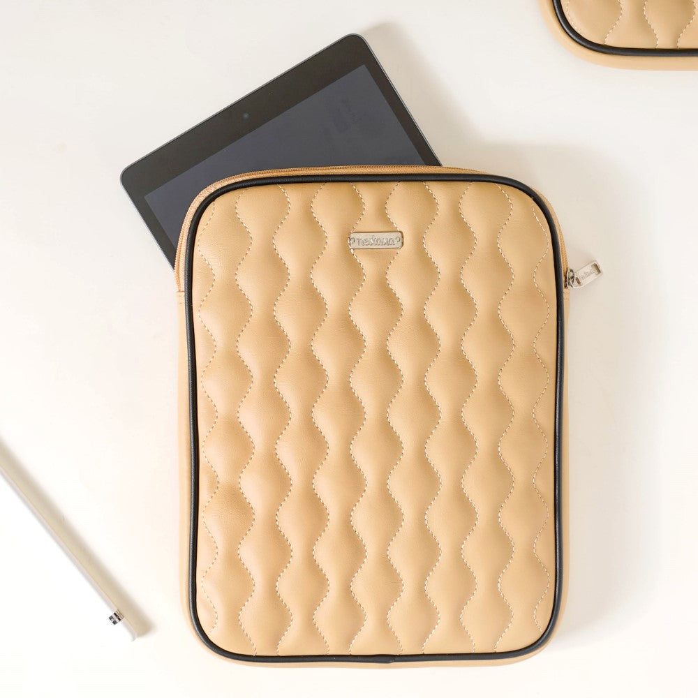 Handcrafted iPad Case Beige Nestasia