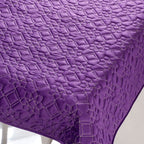 Embroidered Velvet Table Cover Purple 52x40 inch Nestasia