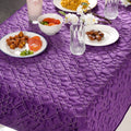 Embroidered Velvet Table Cover Purple 52x40 inch Nestasia