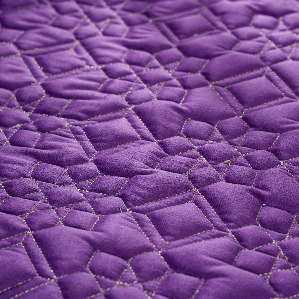 Embroidered Velvet Table Cover Purple 52x40 inch Nestasia