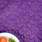 Embroidered Velvet Table Cover Purple 52x40 inch Nestasia