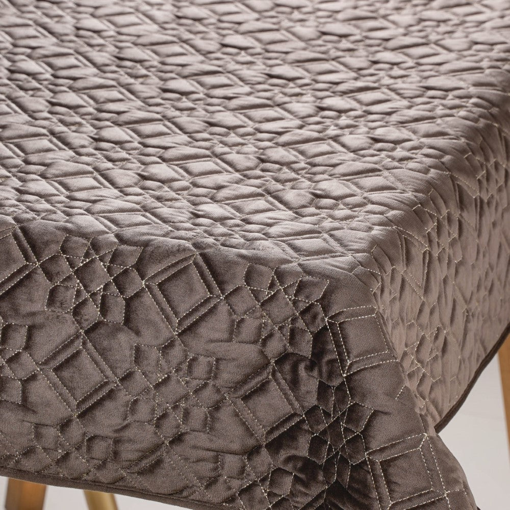 Festive Velvet Dining Tablecloth Brown 52x40 Inch Nestasia