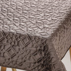 Festive Velvet Dining Tablecloth Brown 52x40 Inch Nestasia