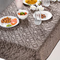 Festive Velvet Dining Tablecloth Brown 52x40 Inch Nestasia