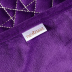 Embroidered Velvet Table Cover Purple 52x40 inch Nestasia
