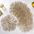 Flower Table Mat Gold Set Of 6 15 Inch Nestasia