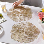 Flower Table Mat Gold Set Of 6 15 Inch Nestasia