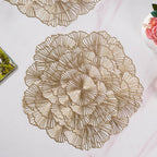 Flower Table Mat Gold Set Of 6 15 Inch Nestasia
