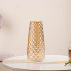 Diamante Glass Flower Vase Amber Nestasia
