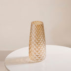 Diamante Glass Flower Vase Amber Nestasia
