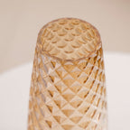 Diamante Glass Flower Vase Amber Nestasia