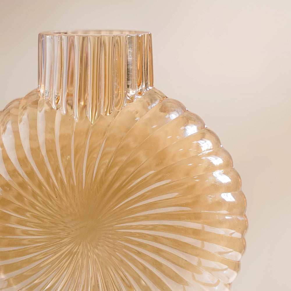 Armadillo Glass Vase Amber Small Nestasia