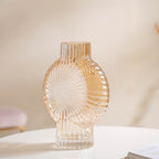 Armadillo Glass Vase Amber Small Nestasia