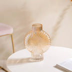 Armadillo Glass Vase Amber Small Nestasia