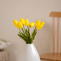 Artificial Tulip Flowers Yellow Set Of 9 Nestasia