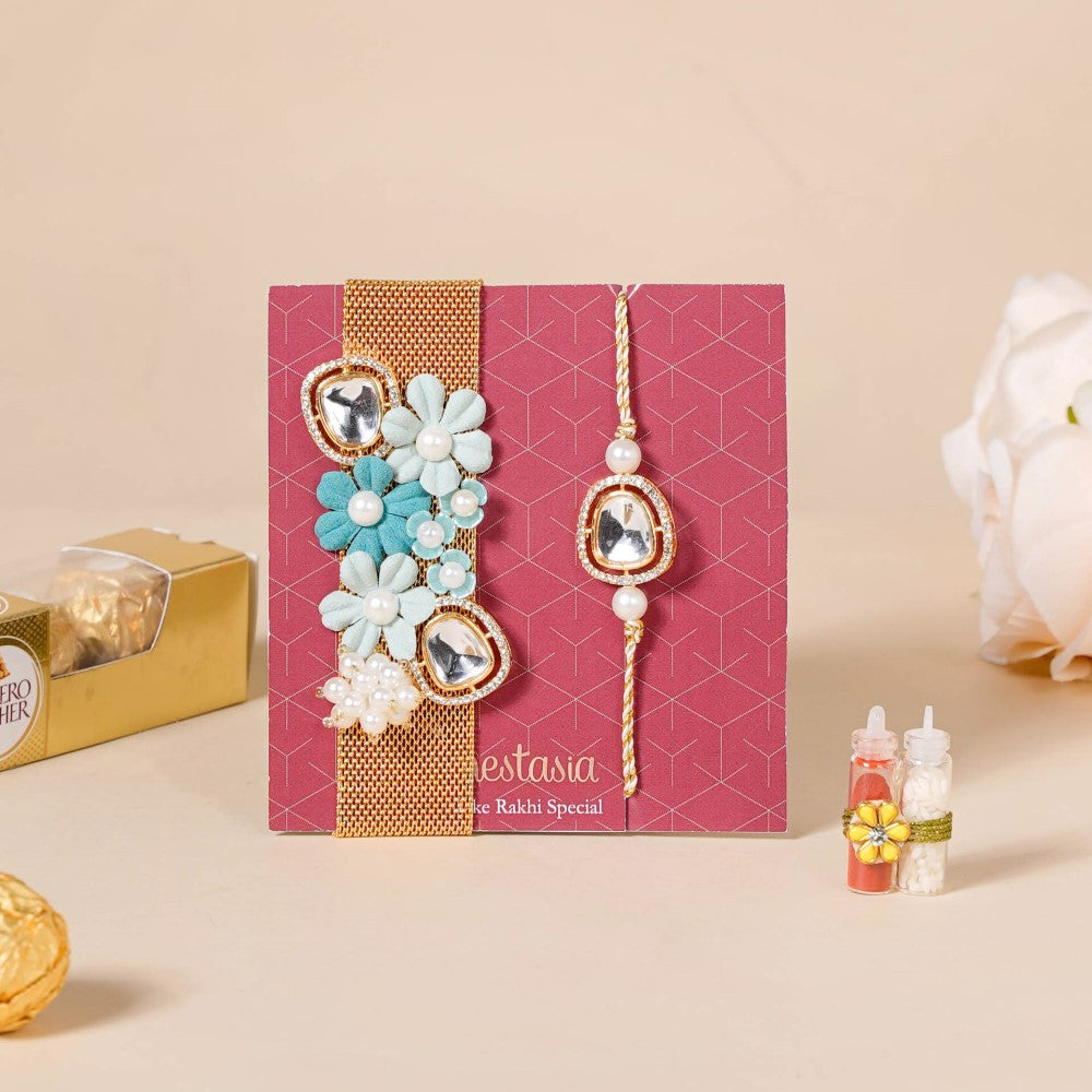 Bracelet Rakhi Gift Set Of 3 Nestasia
