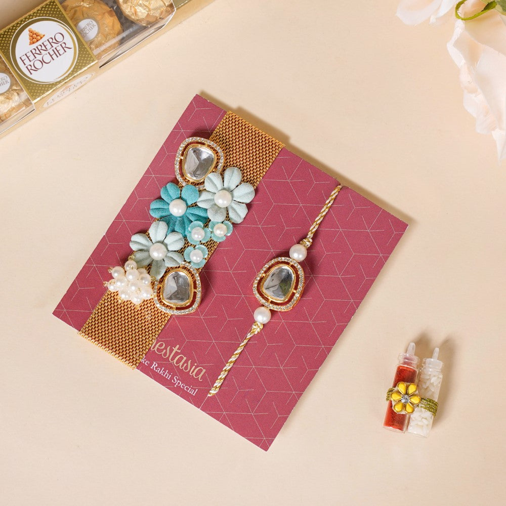 Bracelet Rakhi Gift Set Of 3 Nestasia