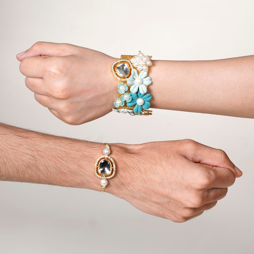 Bracelet Rakhi Gift Set Of 3 Nestasia