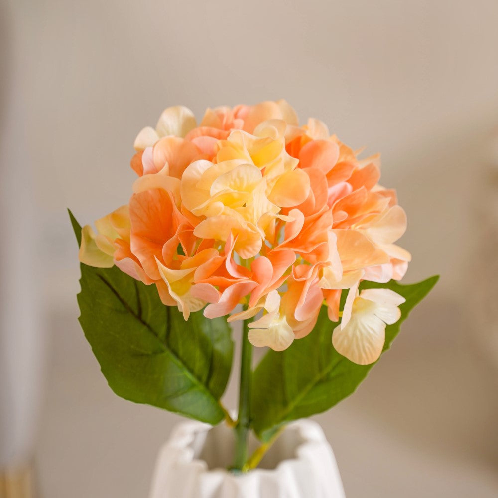 Faux Hydrangea Flower Peach Nestasia
