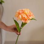 Faux Hydrangea Flower Peach Nestasia