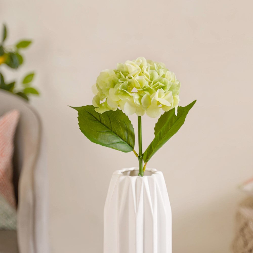 Faux Hydrangea Flower Green Nestasia