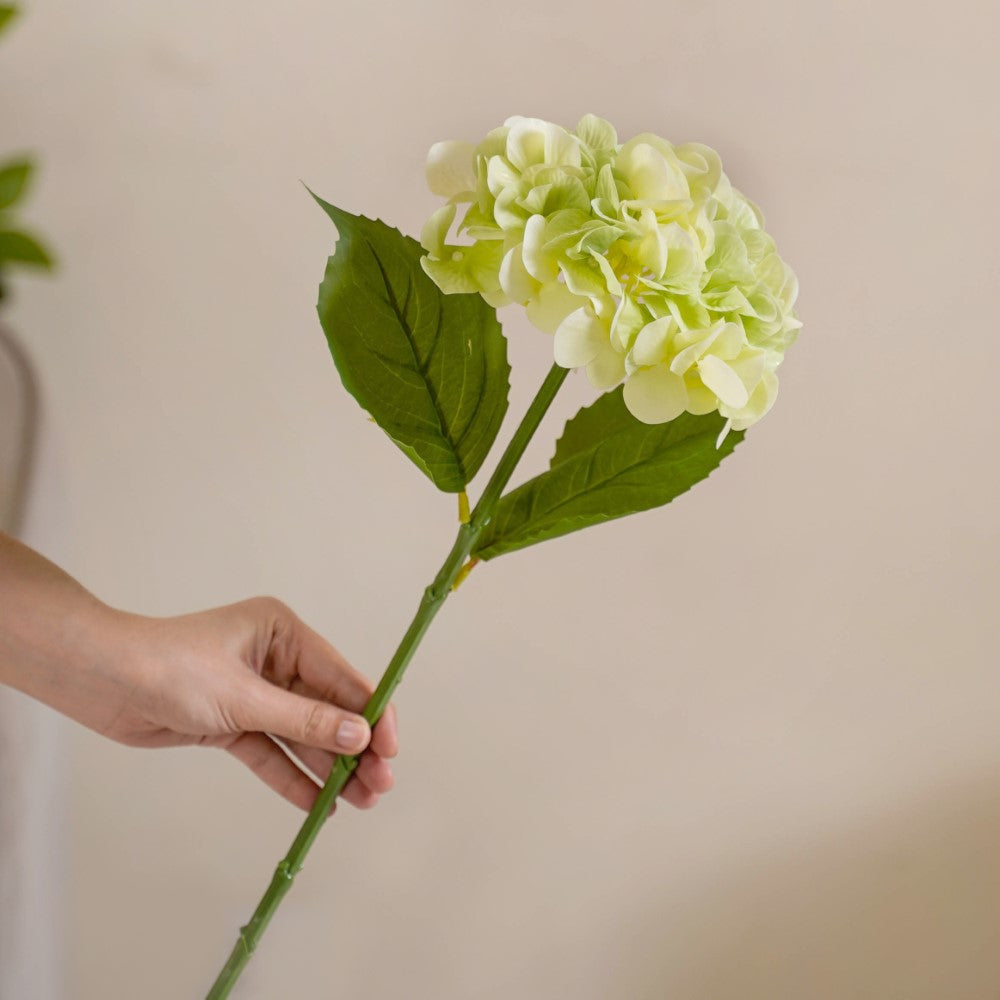 Faux Hydrangea Flower Green Nestasia