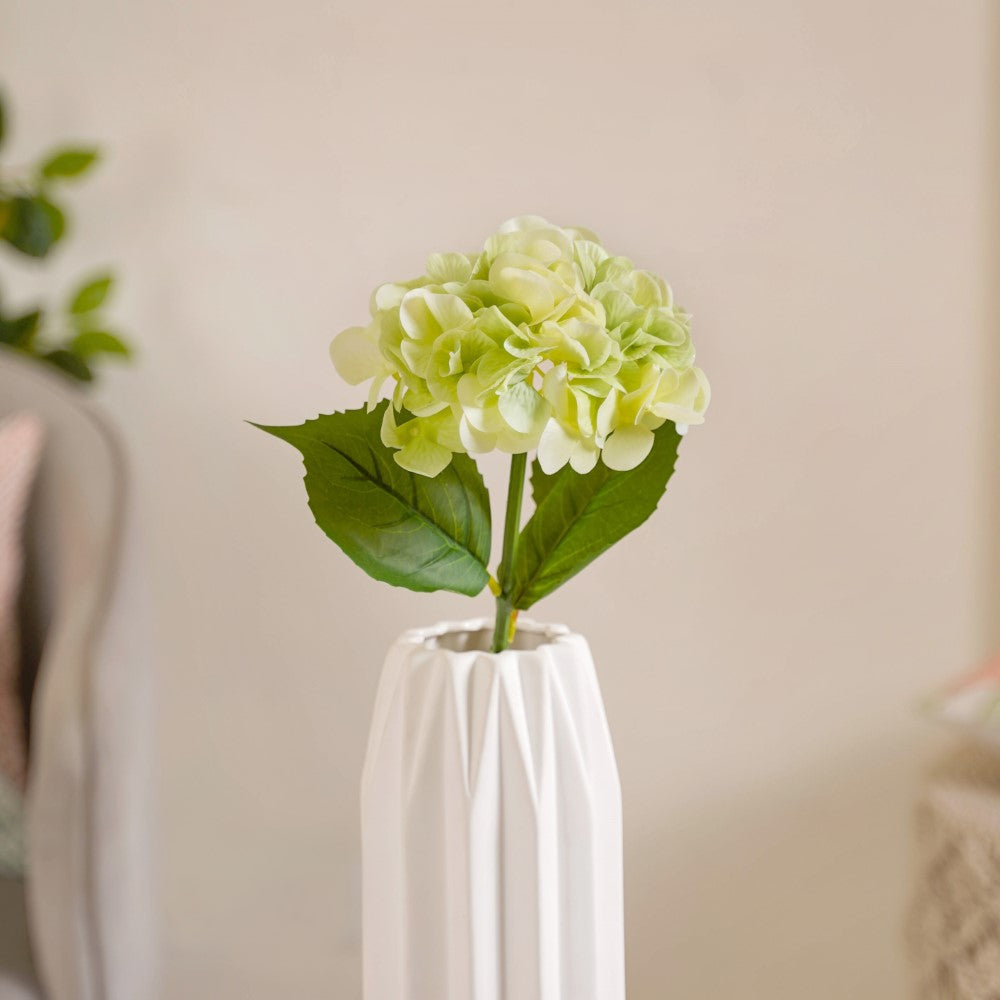 Faux Hydrangea Flower Green Nestasia